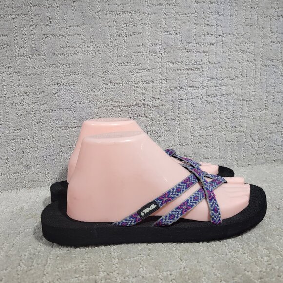 Teva Olowahu Women's Size US 9 Purple Black Slip On Flip-Flop Sandals 6840 - Picture 4 of 12